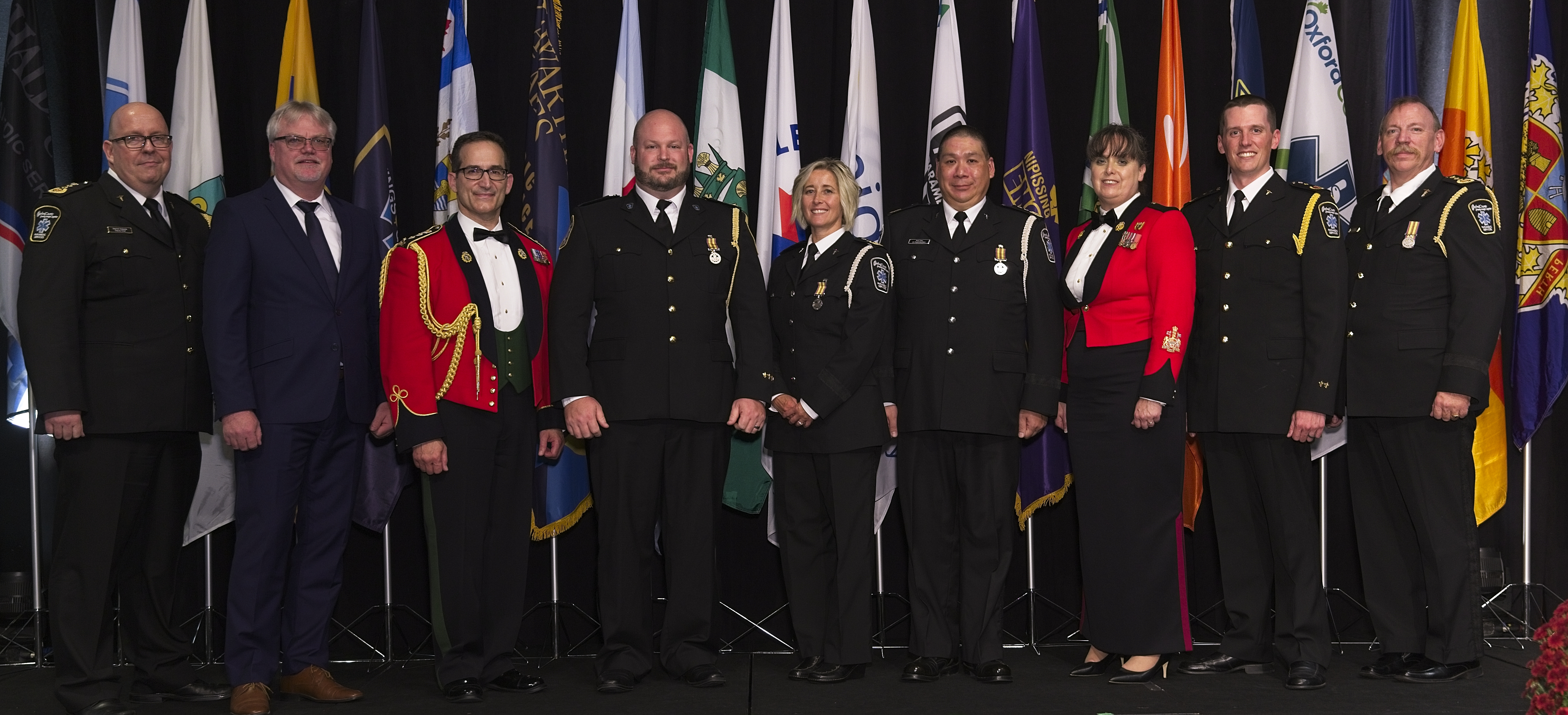 Photo of Oxford Paramedic Services members receiving Exemplary Service Medals