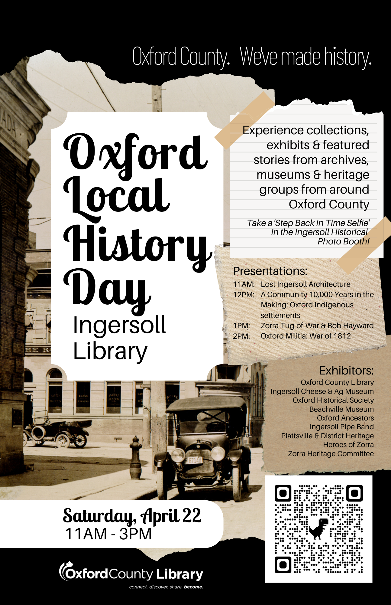 Oxford Local History Day poster for Ingersoll