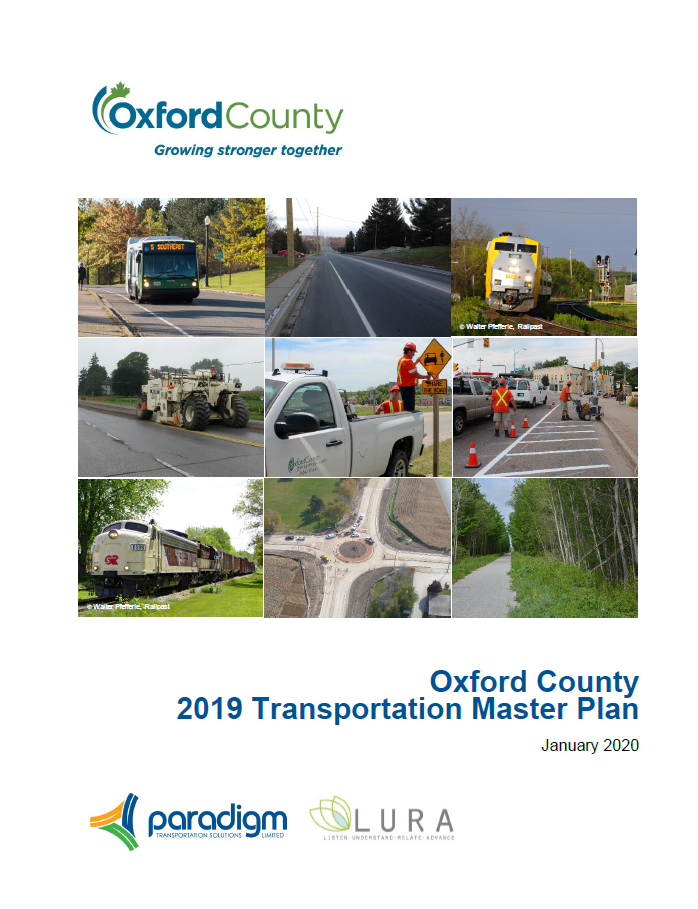 transportation master plan report cover