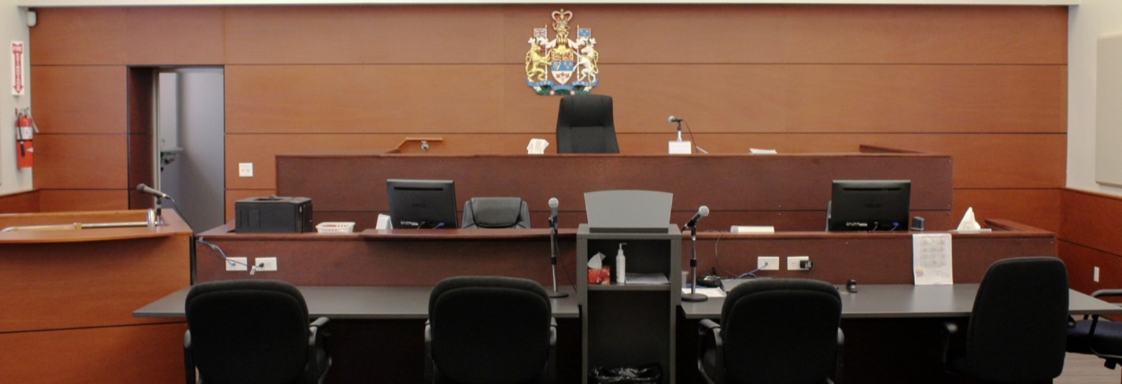 interior view of the POA courtroom