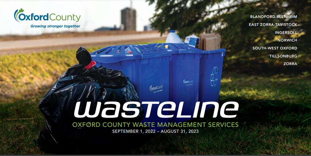 front cover of County waste calendar