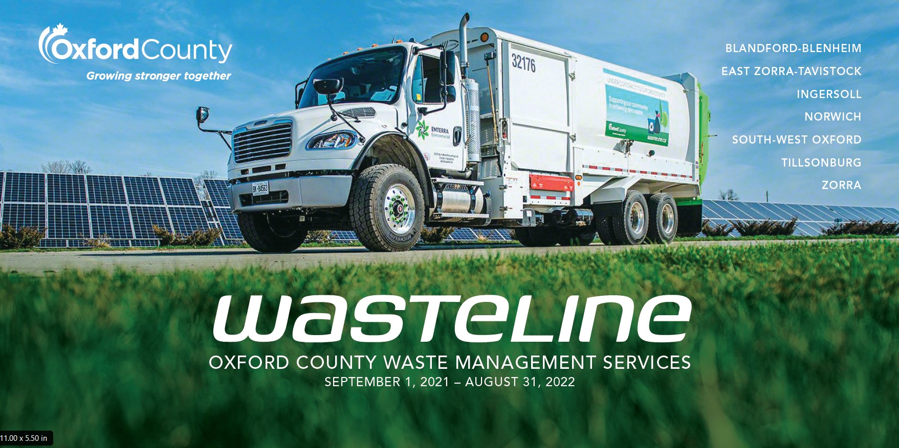 front cover of County waste calendar