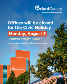 Civic Holiday 2026 office closures