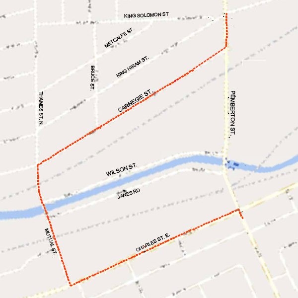 Pemberton Street detour route in Ingersoll