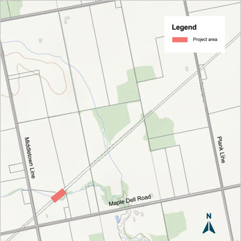 Middletown Line rail trail, Norwich - Project area