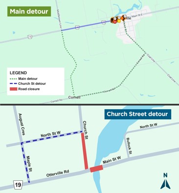 Oxford Road 19 bridge, Otterville - Construction map