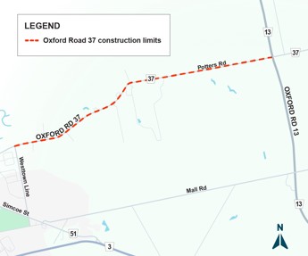 Oxford Road 37 construction map