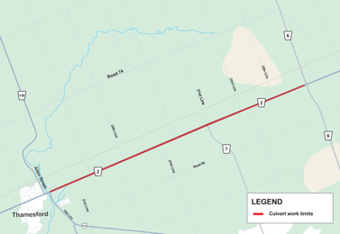 OR 2 Road closure map