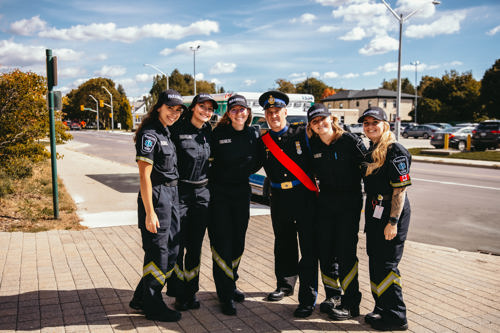 Oxford County paramedics at the Epaulette Ceremony