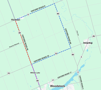 Oxford Road 59, East Zorra-Tavistock construction map