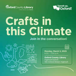 Crafts in this climate social media graphic