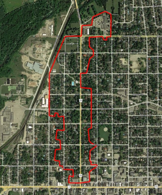 Area of sewer testing in Woodstock