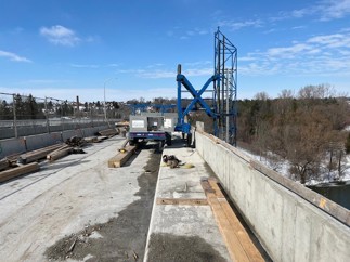 OR 59 bridge in Woodstock in February 2025