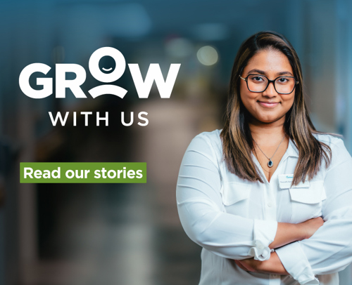 Grow with us, read our stories. Select to view the Grow with us page