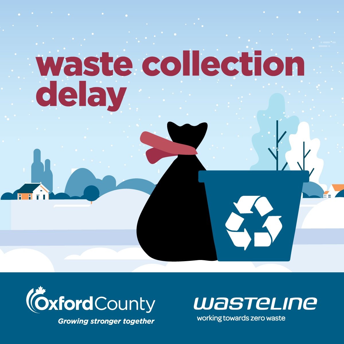 Winter weather waste collection delay