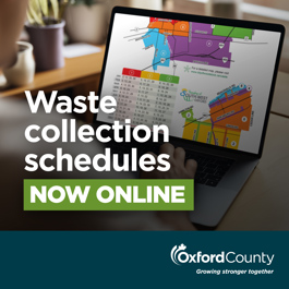 Waste collection schedules now online - laptop with a visual of the collection map on the screen