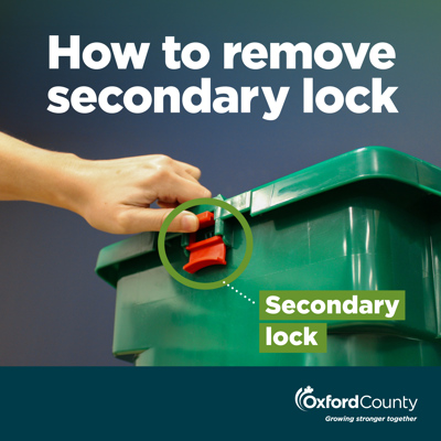 How to remove the secondary lock on the green bin - image 1